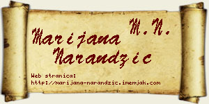 Marijana Narandžić vizit kartica
